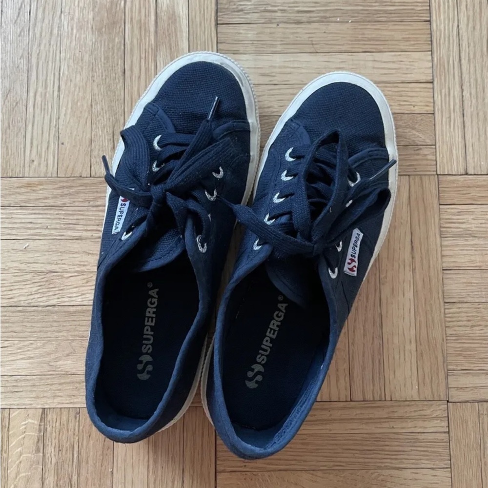 NIB Superga 2750 Cotu Classic Navy Canvas Sneaker Woman's Size 6/36